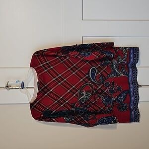 Talbots plaid merino wool sweater 2X